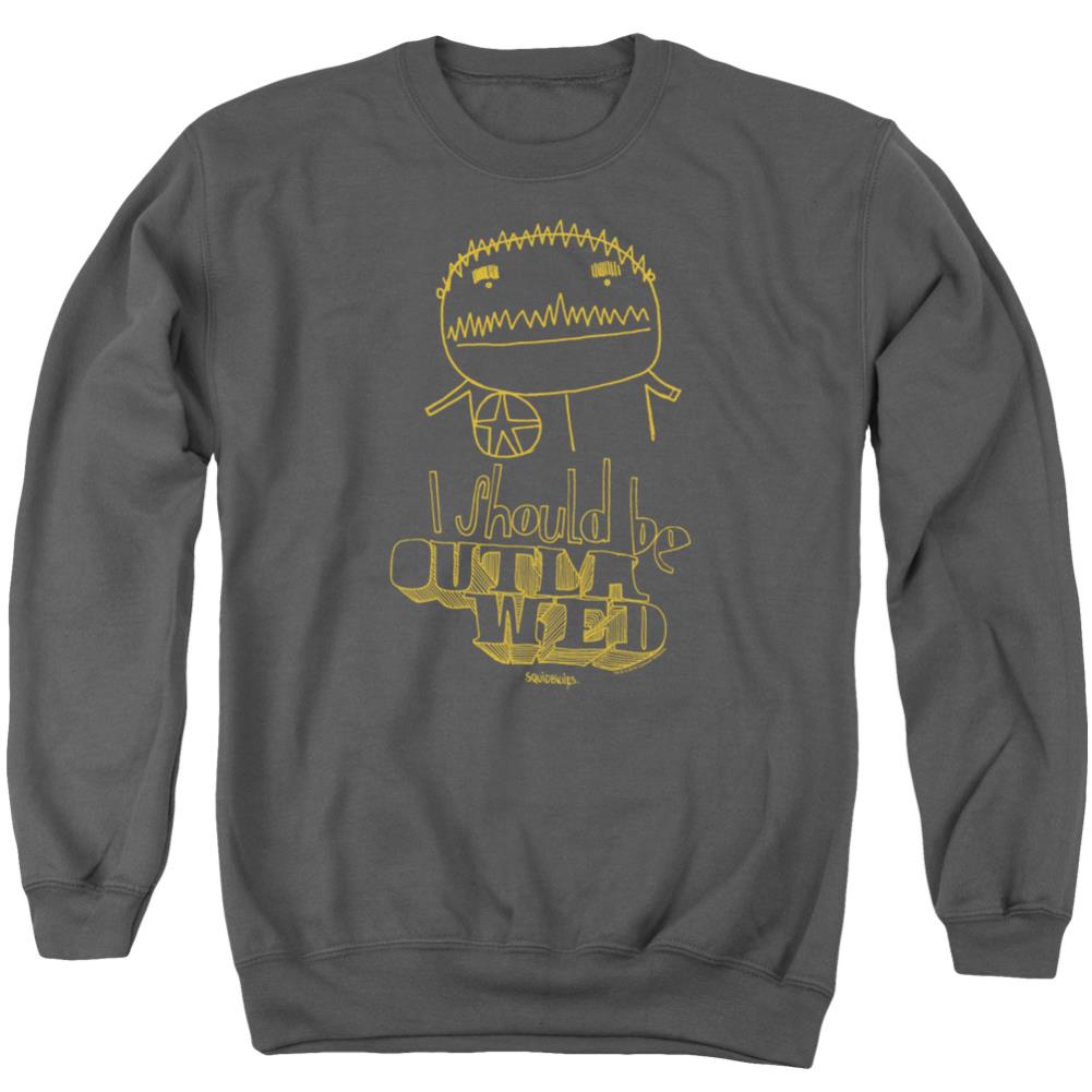 Squidbillies Outlawed Men's Crewneck 50 50 Poly Long-Sleeve T-Shirt