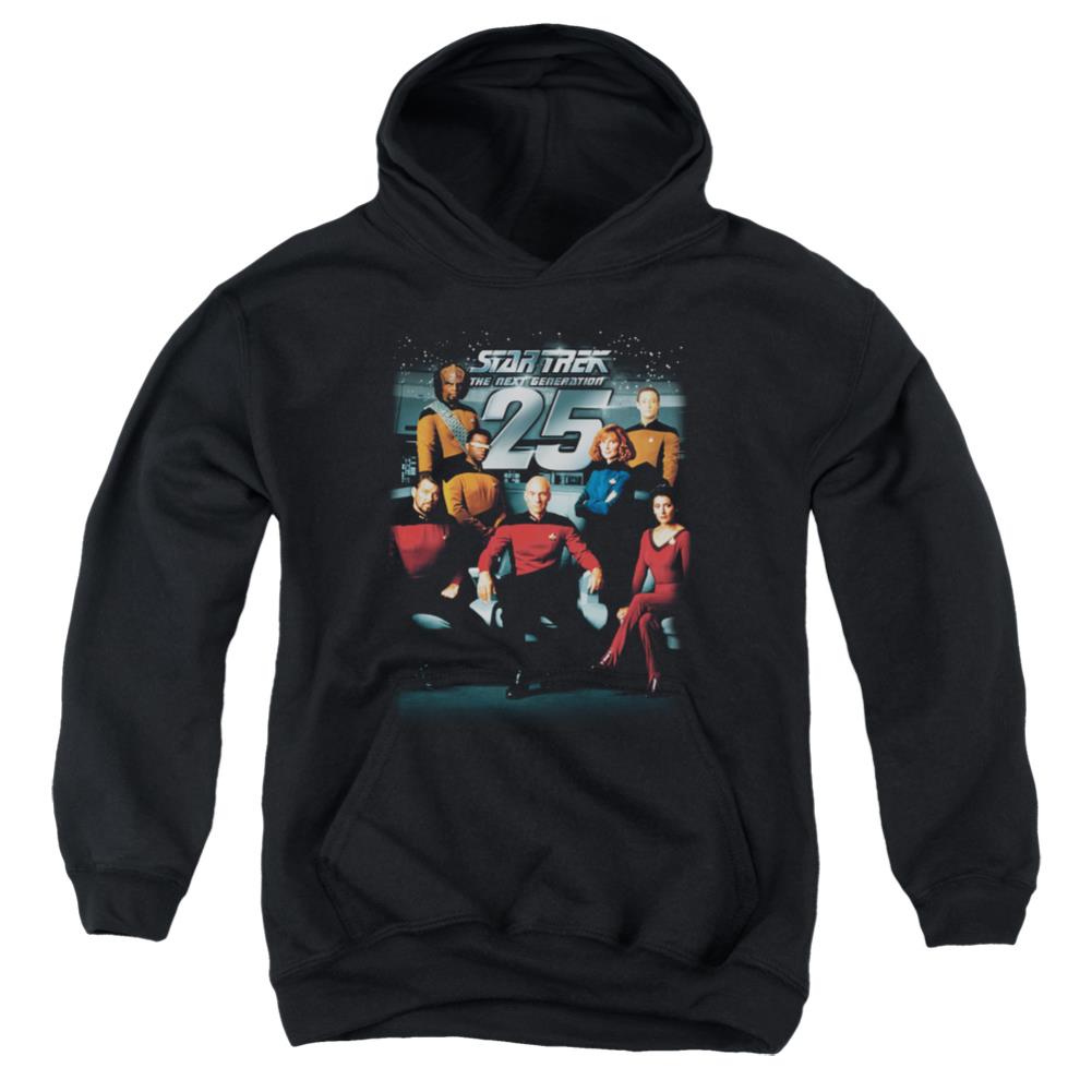 Star Trek 25th Anniversary Crew Youth Cotton Poly Pull-Over Hoodie