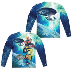 Star Trek 30 Crew (Front/Back Print) Men's Regular Fit Polyester Long-Sleeve T-Shirt