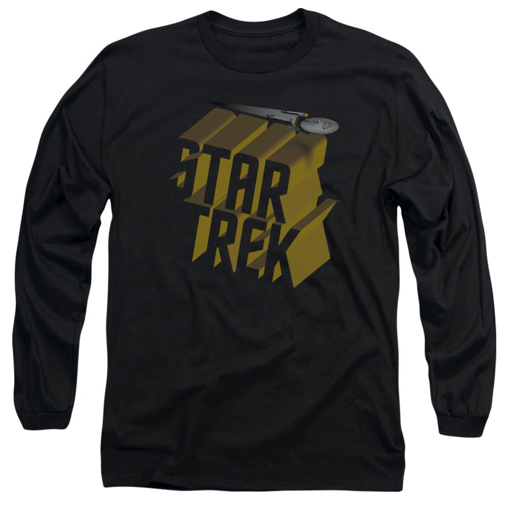 Star Trek 3D Logo Men's 18/1 Cotton Long-Sleeve T-Shirt