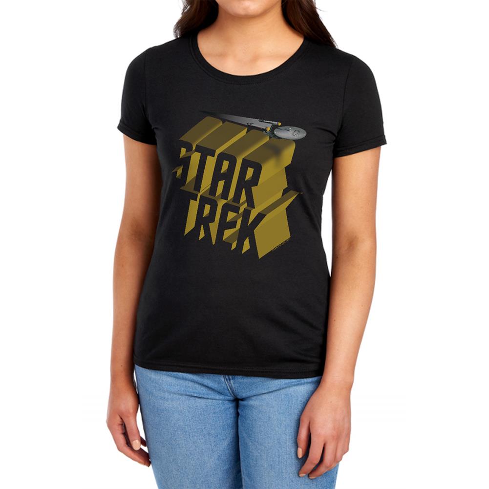 Star Trek 3D Logo Women's 18/1 Cotton Short-Sleeve T-Shirt
