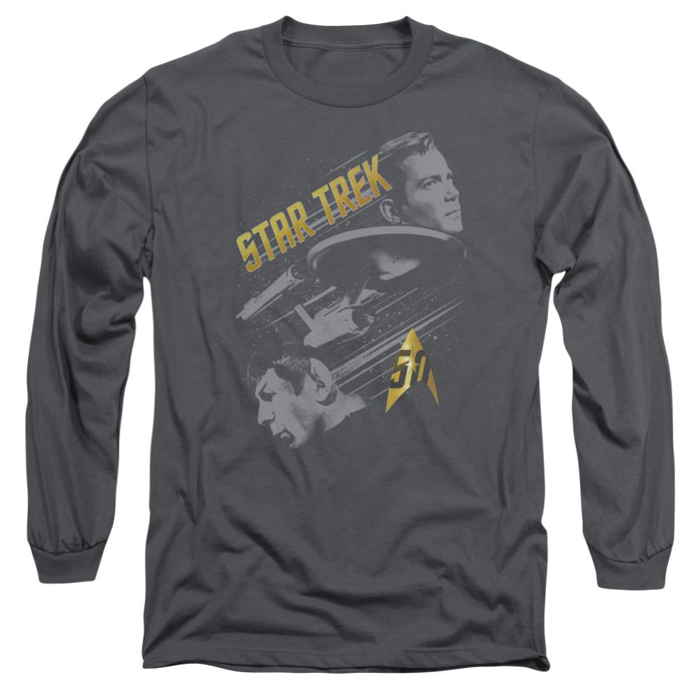 Star Trek 50 Year Frontier Men's 18/1 Cotton Long-Sleeve T-Shirt