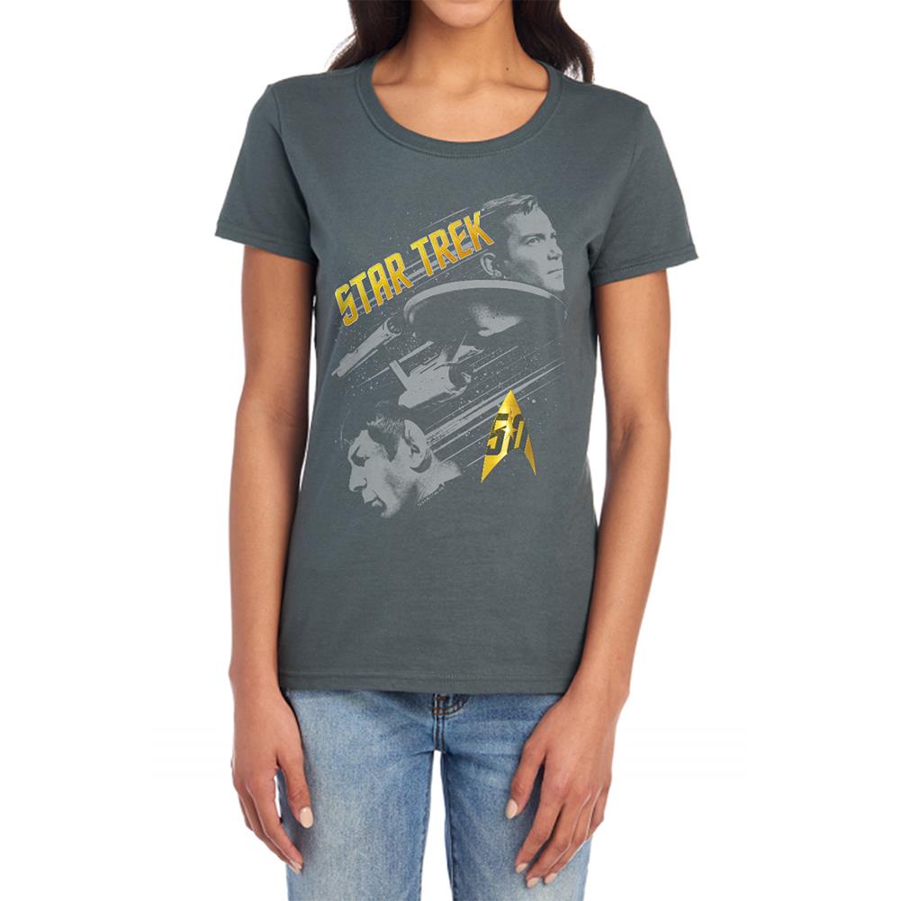 Star Trek 50 Year Frontier Women's 18/1 Cotton Short-Sleeve T-Shirt