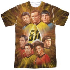 Star Trek 50th Anniversary Crew Men's Regular Fit Polyester Short-Sleeve T-Shirt
