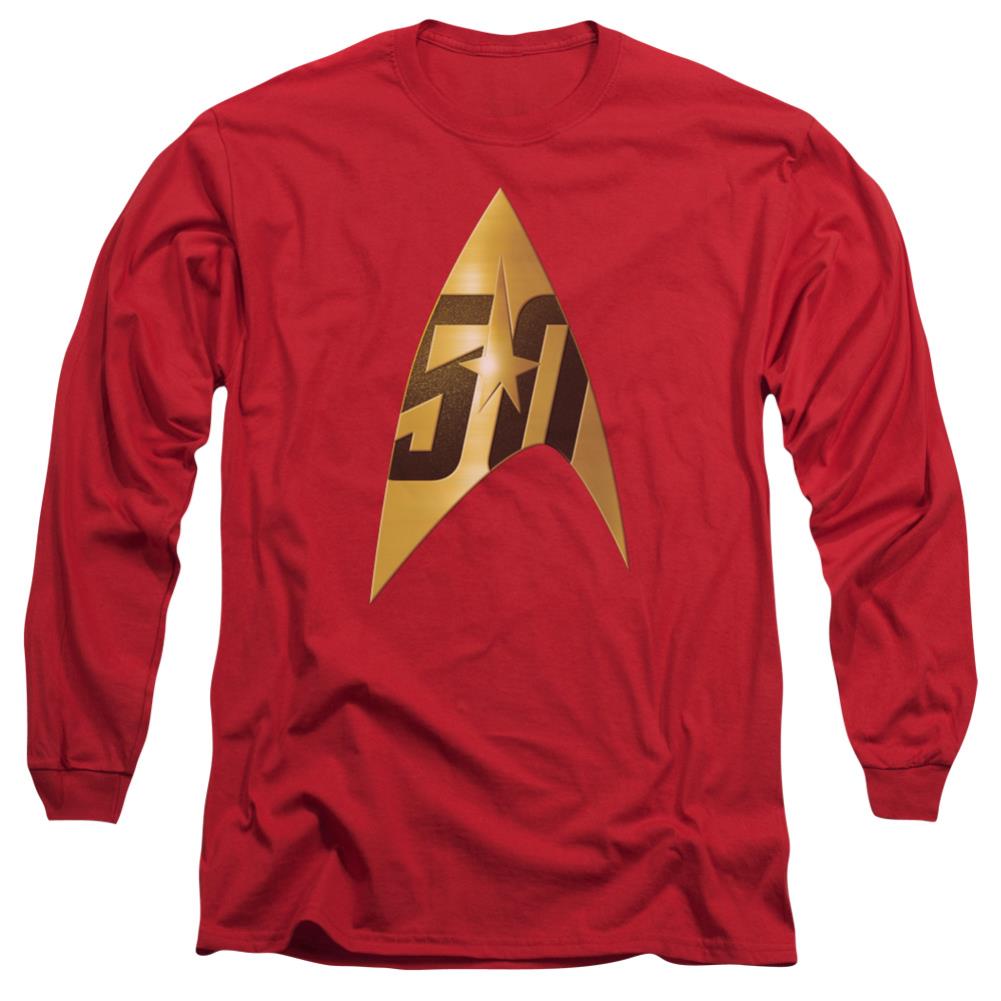 Star Trek 50th Anniversary Delta Men's 18/1 Cotton Long-Sleeve T-Shirt