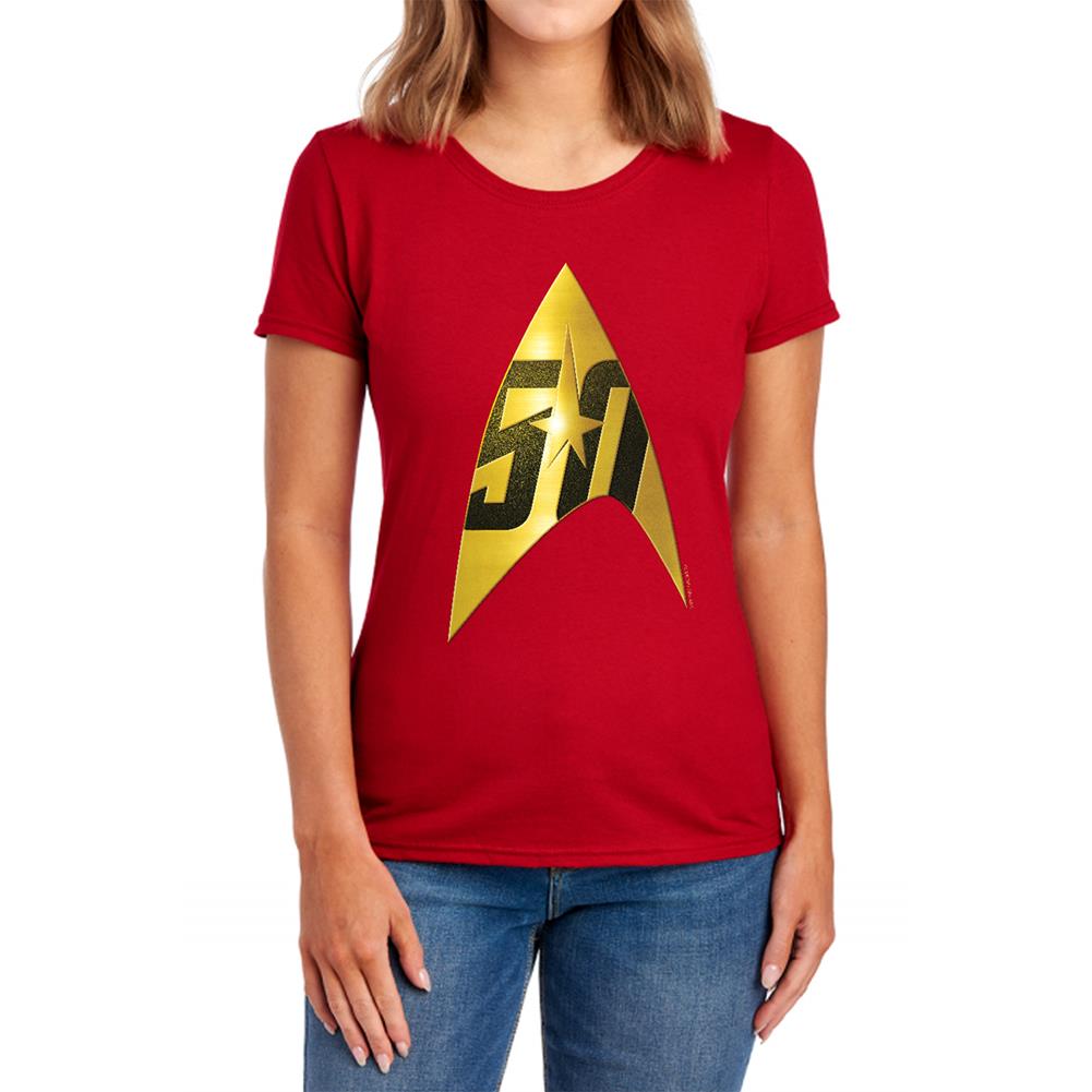 Star Trek 50th Anniversary Delta Women's 18/1 Cotton Short-Sleeve T-Shirt