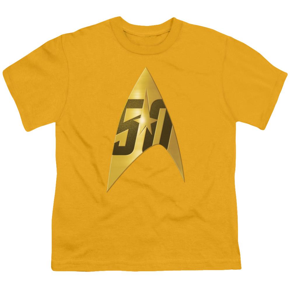 Star Trek 50th Anniversary Delta Youth 18/1 100% Cotton Short-Sleeve T-Shirt