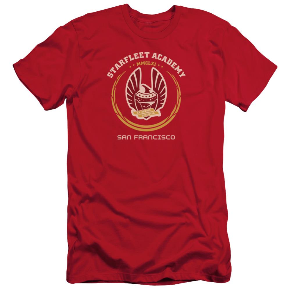 Star Trek Academy Heraldry Men's Ultra-Soft 30/1 Cotton Slim Short-Sleeve T-Shirt