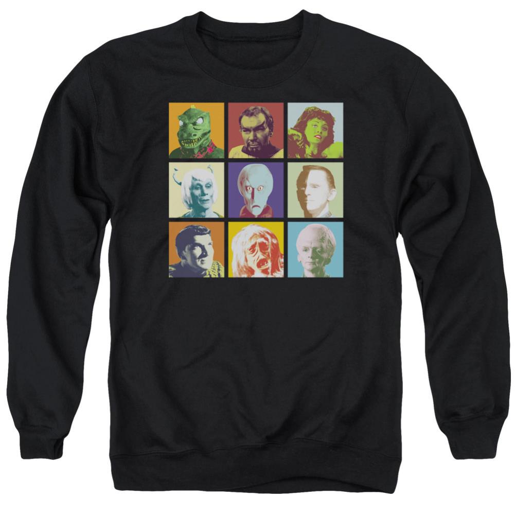 Star Trek Alien Squares Men's Crewneck 50 50 Poly Long-Sleeve T-Shirt