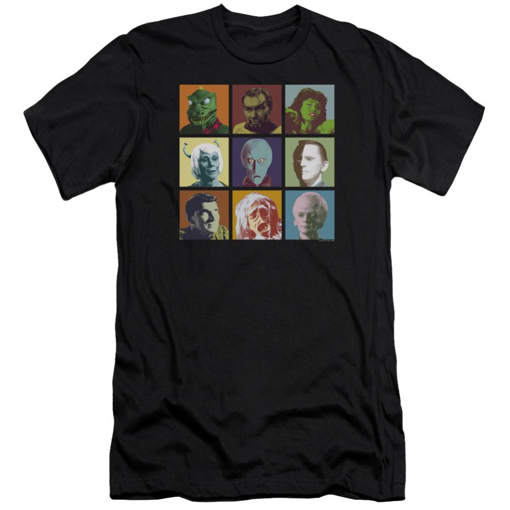 Star Trek Alien Squares Men's Ultra-Soft 30/1 Cotton Slim Short-Sleeve T-Shirt