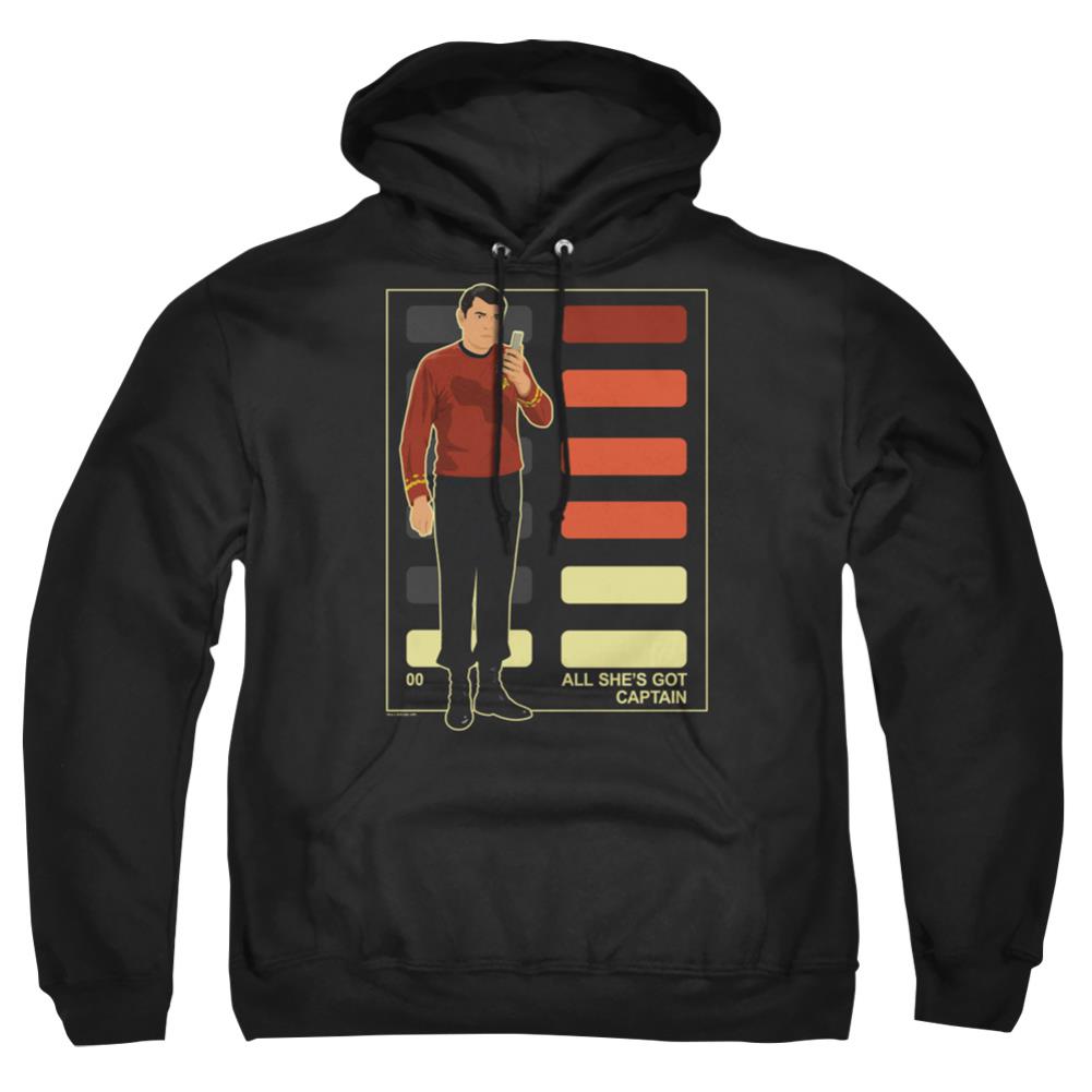 Star Trek All She's Got Captain Men's Pull-Over 75 25 Poly Hoodie