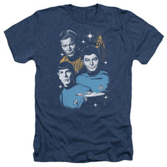 Star Trek All Star Crew Men's 30/1 Heather 60 40 Poly Short-Sleeve T-Shirt