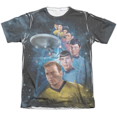 Star Trek Among The Stars Men's Regular Fit Poly Cotton Short-Sleeve T-Shirt