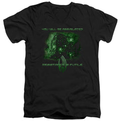 Star Trek Assimilate Men's 30/1 Cotton Slim V-Neck T-Shirt