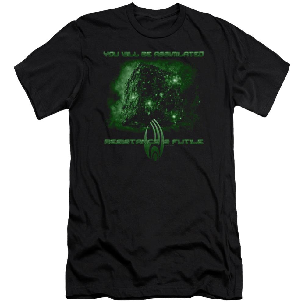 Star Trek Assimilate Men's Ultra-Soft 30/1 Cotton Slim Short-Sleeve T-Shirt