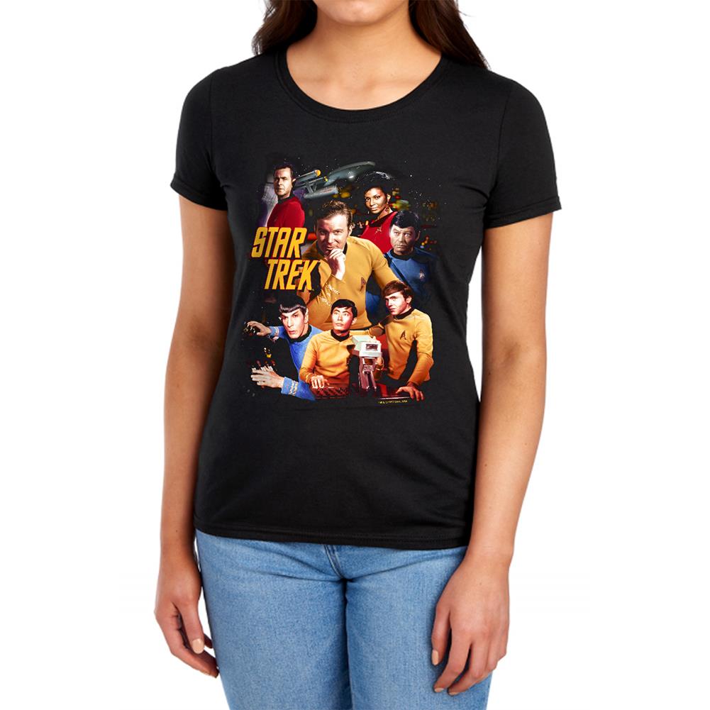 Star Trek At The Controls Women's 18/1 Cotton Short-Sleeve T-Shirt