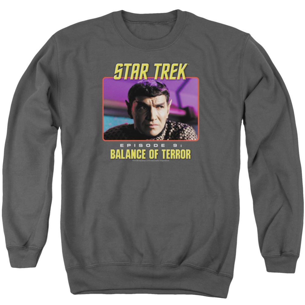 Star Trek Balance Of Terror Men's Crewneck 50 50 Poly Long-Sleeve T-Shirt