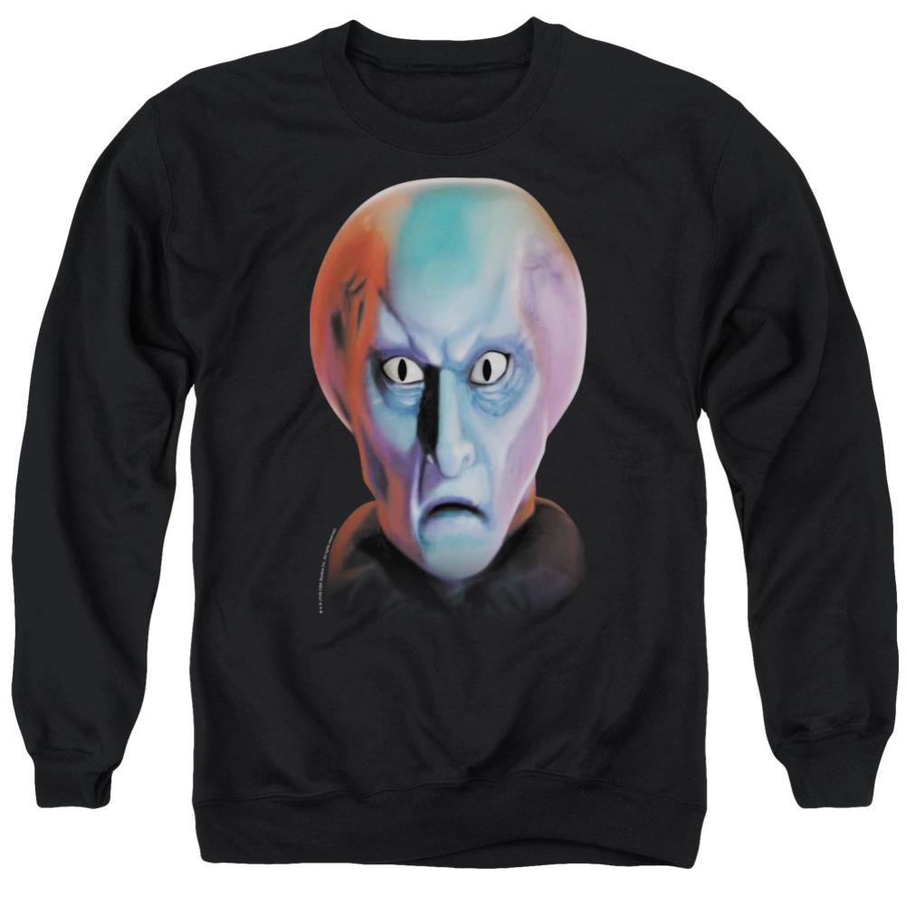 Star Trek Balok Head Men's Crewneck 50 50 Poly Long-Sleeve T-Shirt