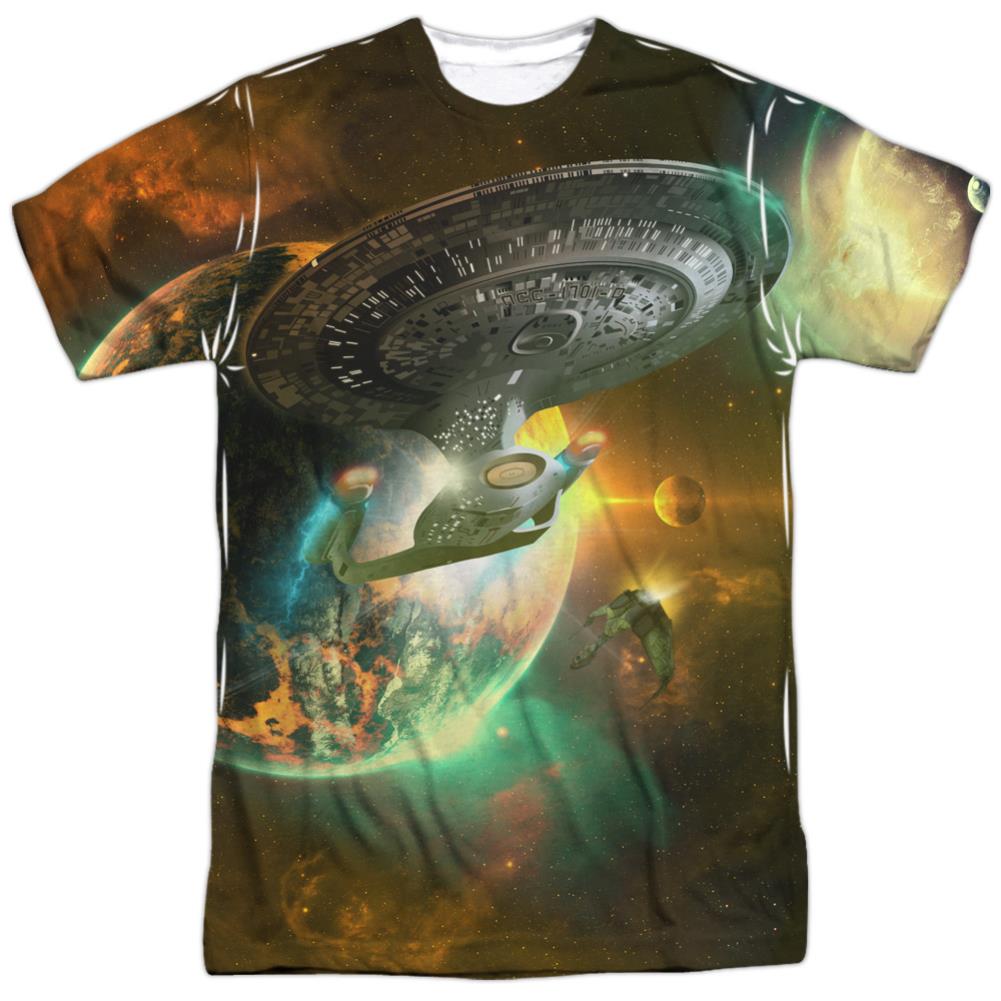 Star Trek Battle Ships Men's Regular Fit Polyester Short-Sleeve T-Shirt