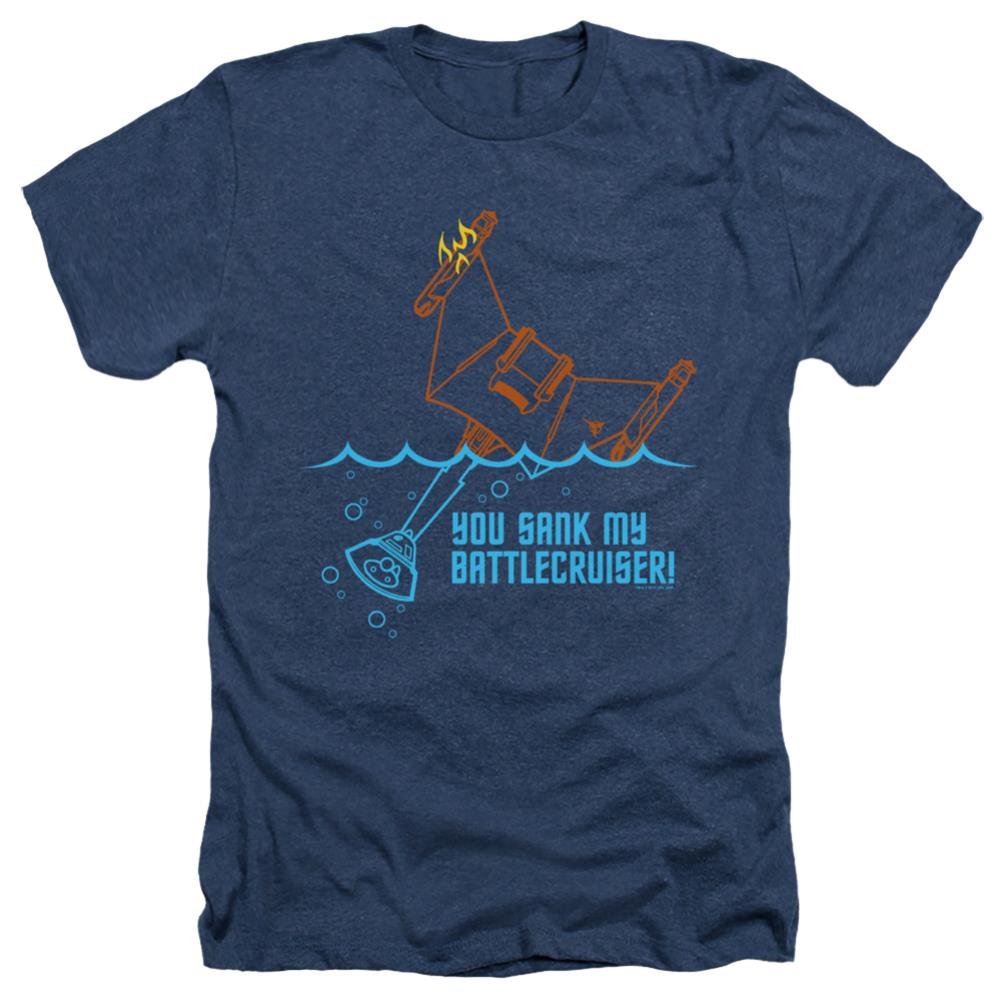 Star Trek Battlecruiser Men's 30/1 Heather 60 40 Poly Short-Sleeve T-Shirt