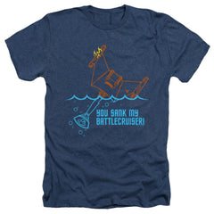 Star Trek Battlecruiser Men's 30/1 Heather 60 40 Poly Short-Sleeve T-Shirt