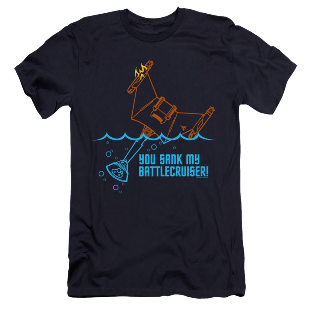 Star Trek Battlecruiser Men's Ultra-Soft 30/1 Cotton Slim Short-Sleeve T-Shirt