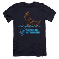 Star Trek Battlecruiser Men's Ultra-Soft 30/1 Cotton Slim Short-Sleeve T-Shirt