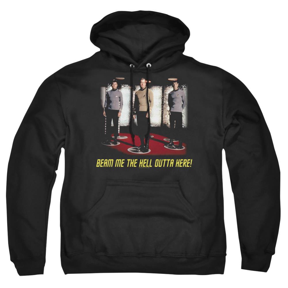 Star Trek Beam Me Out Men's Pull-Over 75 25 Poly Hoodie