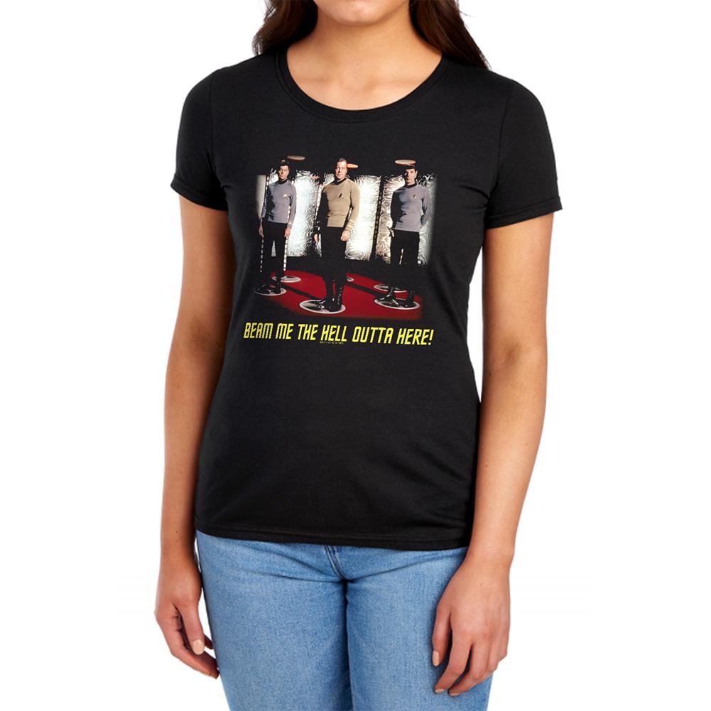 Star Trek Beam Me Out Women's 18/1 Cotton Short-Sleeve T-Shirt