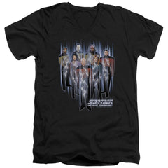 Star Trek Beam Us Up Men's 30/1 Cotton Slim V-Neck T-Shirt