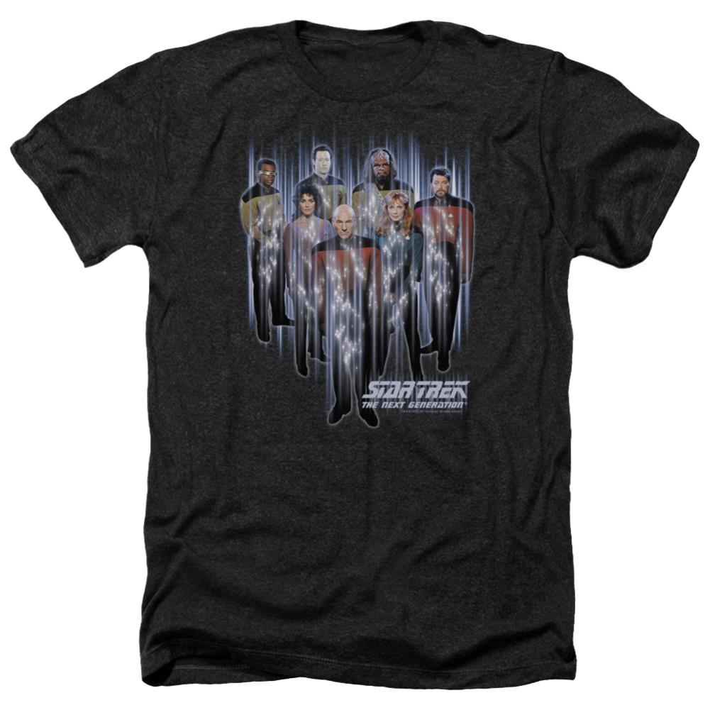 Star Trek Beam Us Up Men's 30/1 Heather 60 40 Poly Short-Sleeve T-Shirt