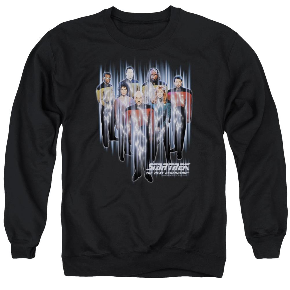 Star Trek Beam Us Up Men's Crewneck 50 50 Poly Long-Sleeve T-Shirt