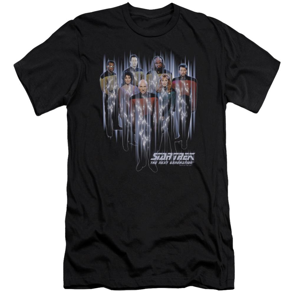 Star Trek Beam Us Up Men's Ultra-Soft 30/1 Cotton Slim Short-Sleeve T-Shirt