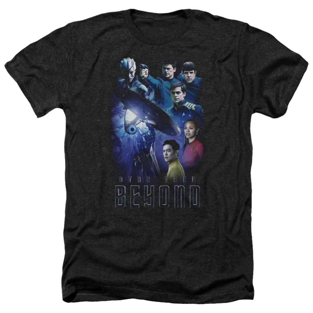 Star Trek Beyond Cast Men's 30/1 Heather 60 40 Poly Short-Sleeve T-Shirt