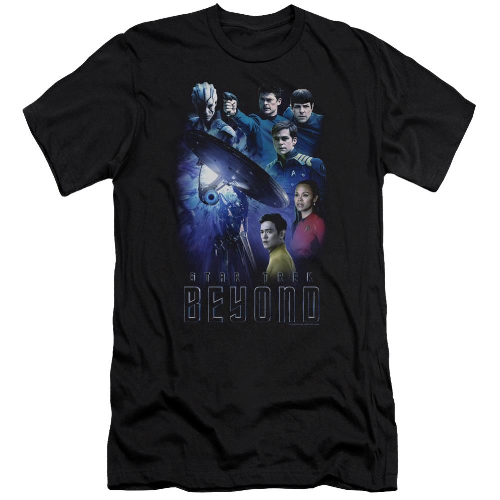 Star Trek Beyond Cast Men's Ultra-Soft 30/1 Cotton Slim Short-Sleeve T-Shirt