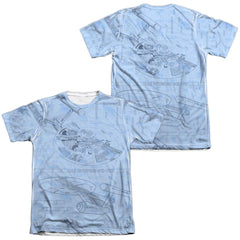 Star Trek Blue Print Men's Regular Fit Poly Cotton Short-Sleeve T-Shirt