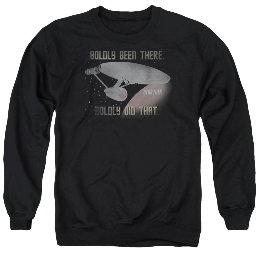 Star Trek Boldly Did That Men's Crewneck 50 50 Poly Long-Sleeve T-Shirt