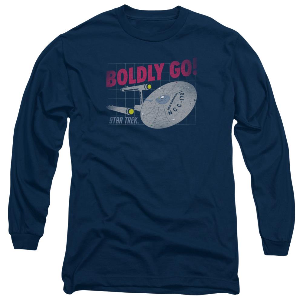 Star Trek Boldly Go Men's 18/1 Cotton Long-Sleeve T-Shirt