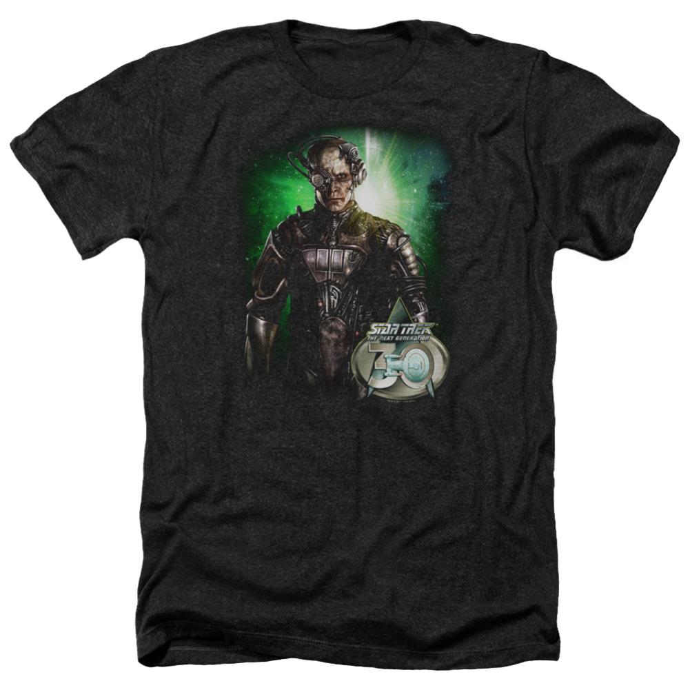 Star Trek Borg 30 Men's 30/1 Heather 60 40 Poly Short-Sleeve T-Shirt