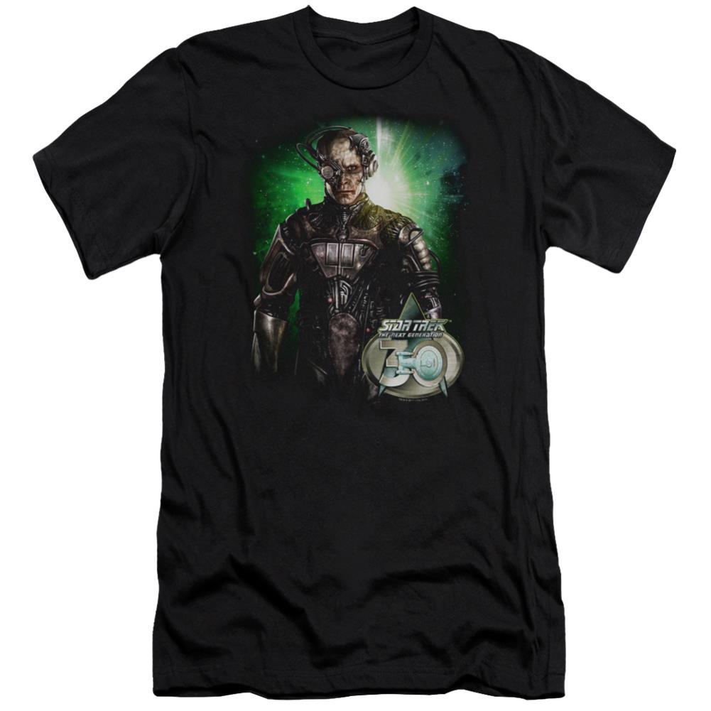 Star Trek Borg 30 Men's Ultra-Soft 30/1 Cotton Slim Short-Sleeve T-Shirt