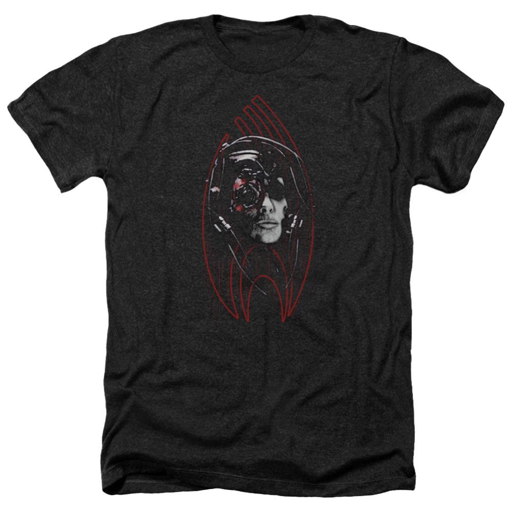 Star Trek Borg Construct Men's 30/1 Heather 60 40 Poly Short-Sleeve T-Shirt