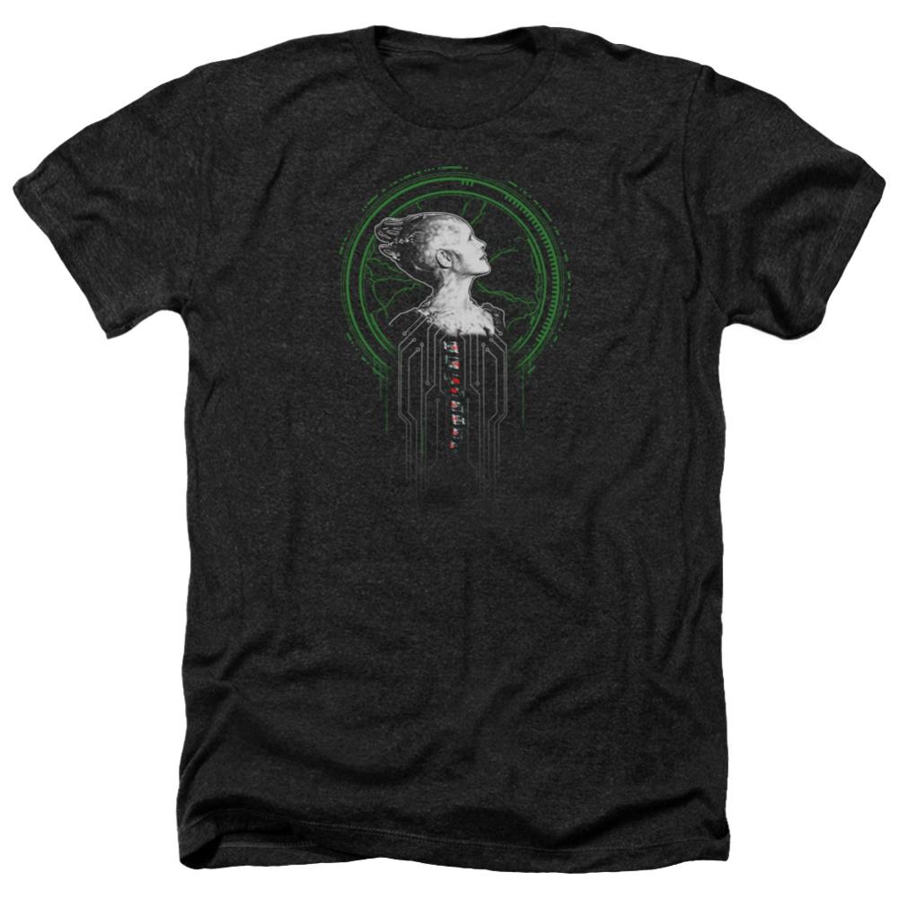 Star Trek Borg Queen Men's 30/1 Heather 60 40 Poly Short-Sleeve T-Shirt