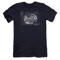 Star Trek Bridge Prints Men's Ultra-Soft 30/1 Cotton Slim Short-Sleeve T-Shirt