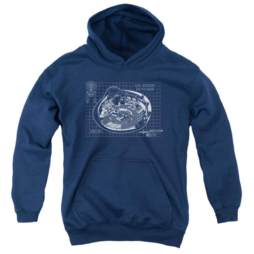 Star Trek Bridge Prints Youth Cotton Poly Pull-Over Hoodie