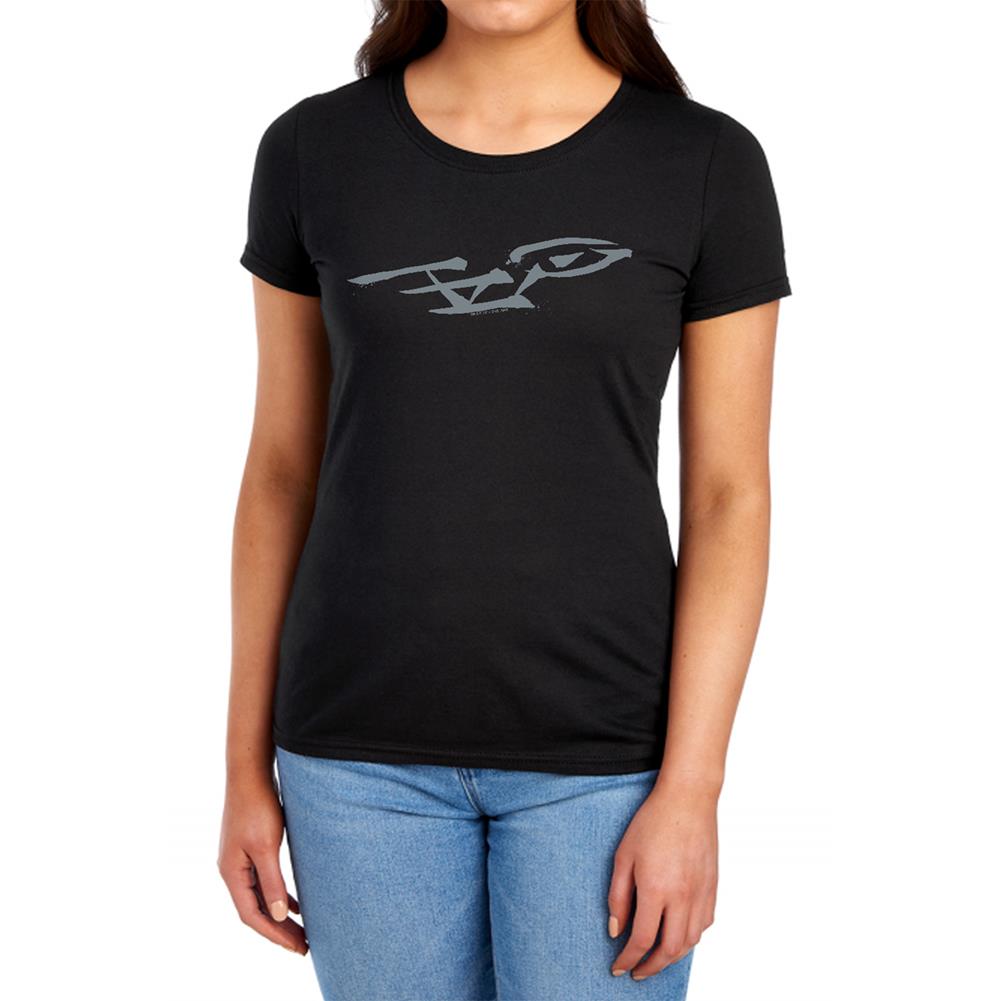 Star Trek Bushwork Enterprise Women's 18/1 Cotton Short-Sleeve T-Shirt