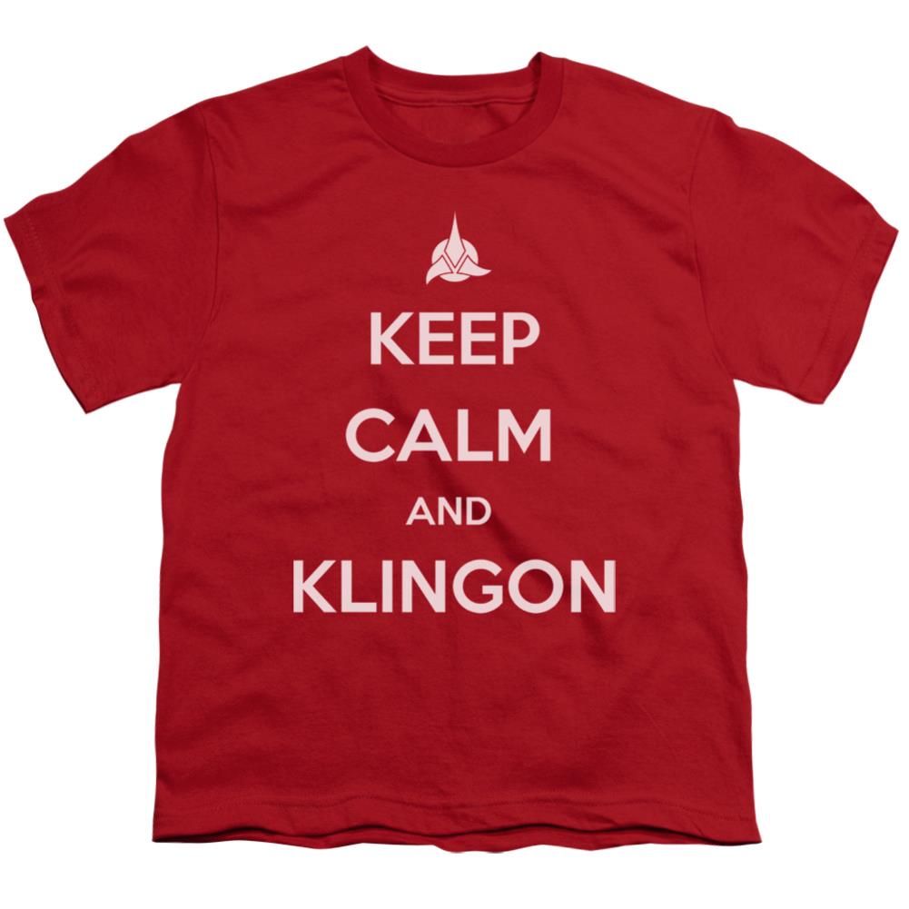 Star Trek Calm Klingon Youth 18/1 100% Cotton Short-Sleeve T-Shirt