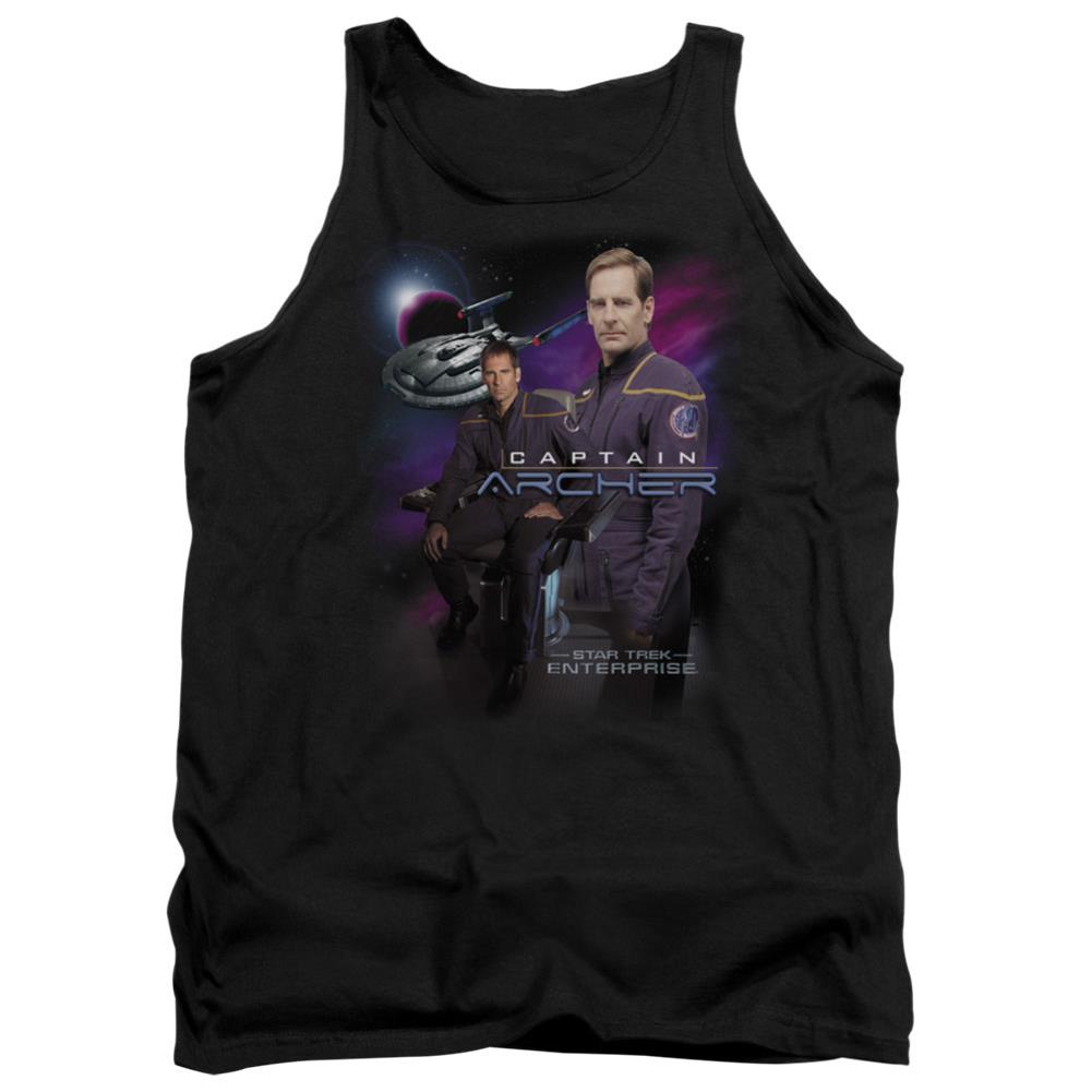 Star Trek Captain Archer Men's 18/1 Cotton Tank Top