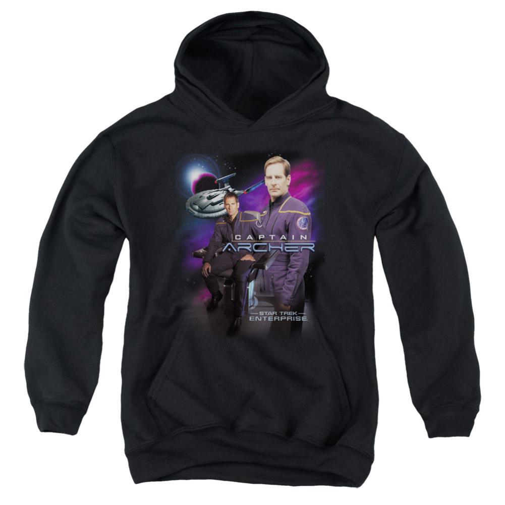 Star Trek Captain Archer Youth Cotton Poly Pull-Over Hoodie