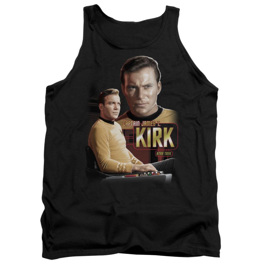 Star Trek Captain Kirk Men's 18/1 Cotton Tank Top