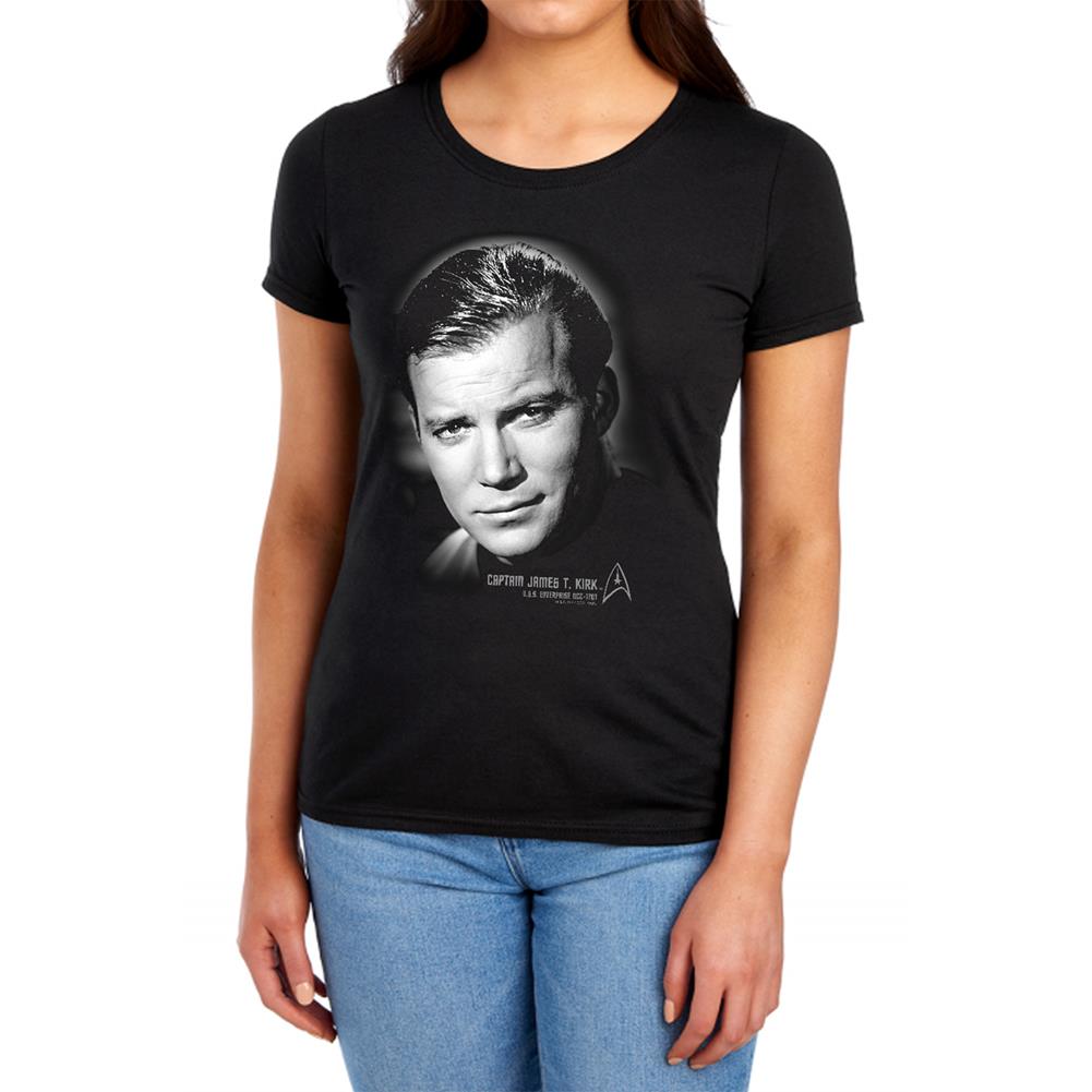 Star Trek Captain Kirk Portrait Women's 18/1 Cotton Short-Sleeve T-Shirt
